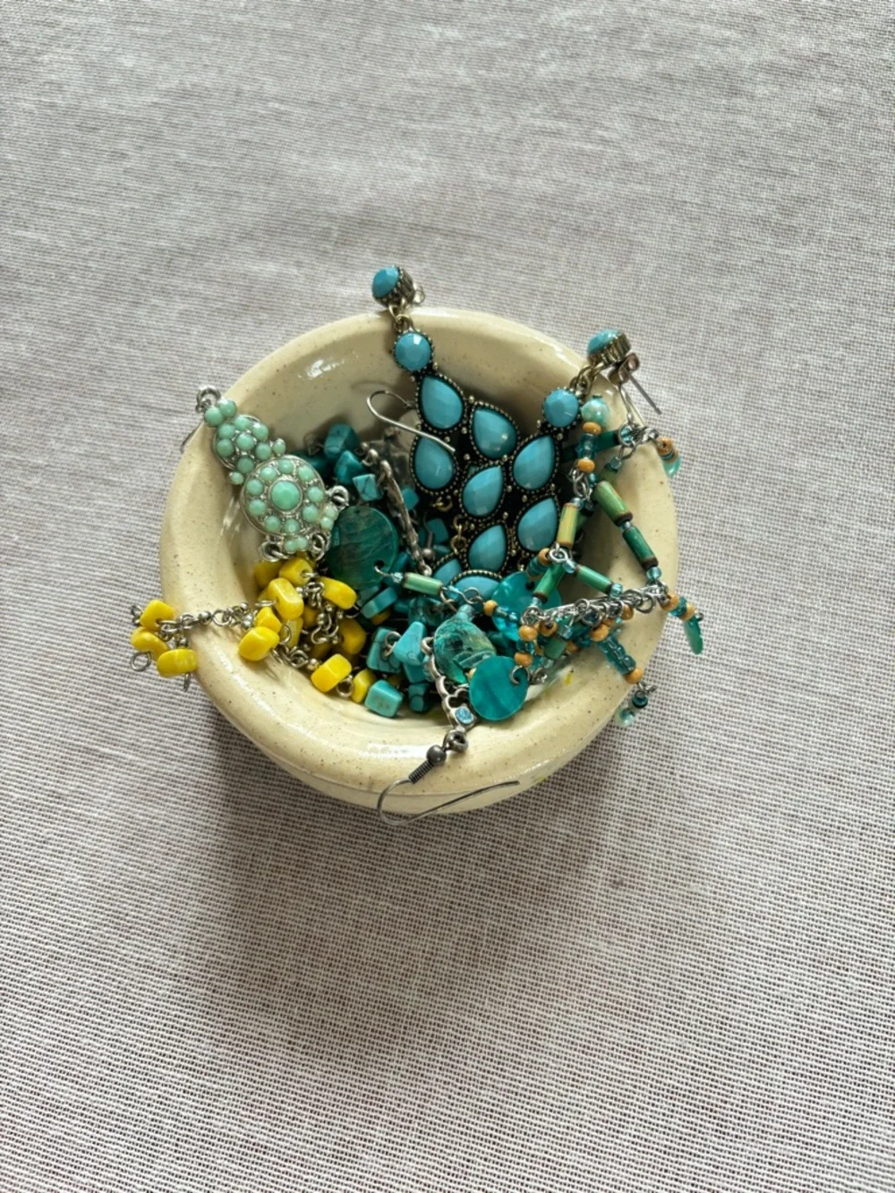 Mystery jewelry bundle of vintage Y2K colorful earrings.